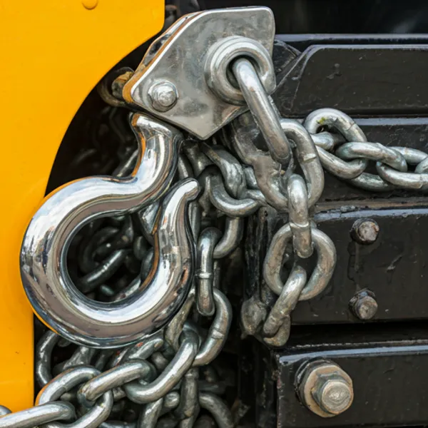 Close up of heavy duty towing equipment ready for vehicle recovery in Fairfield County, CT